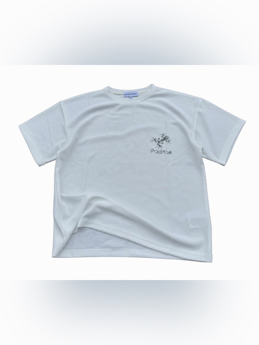 Heaven can wait WAFFLE TEE (WHITE)